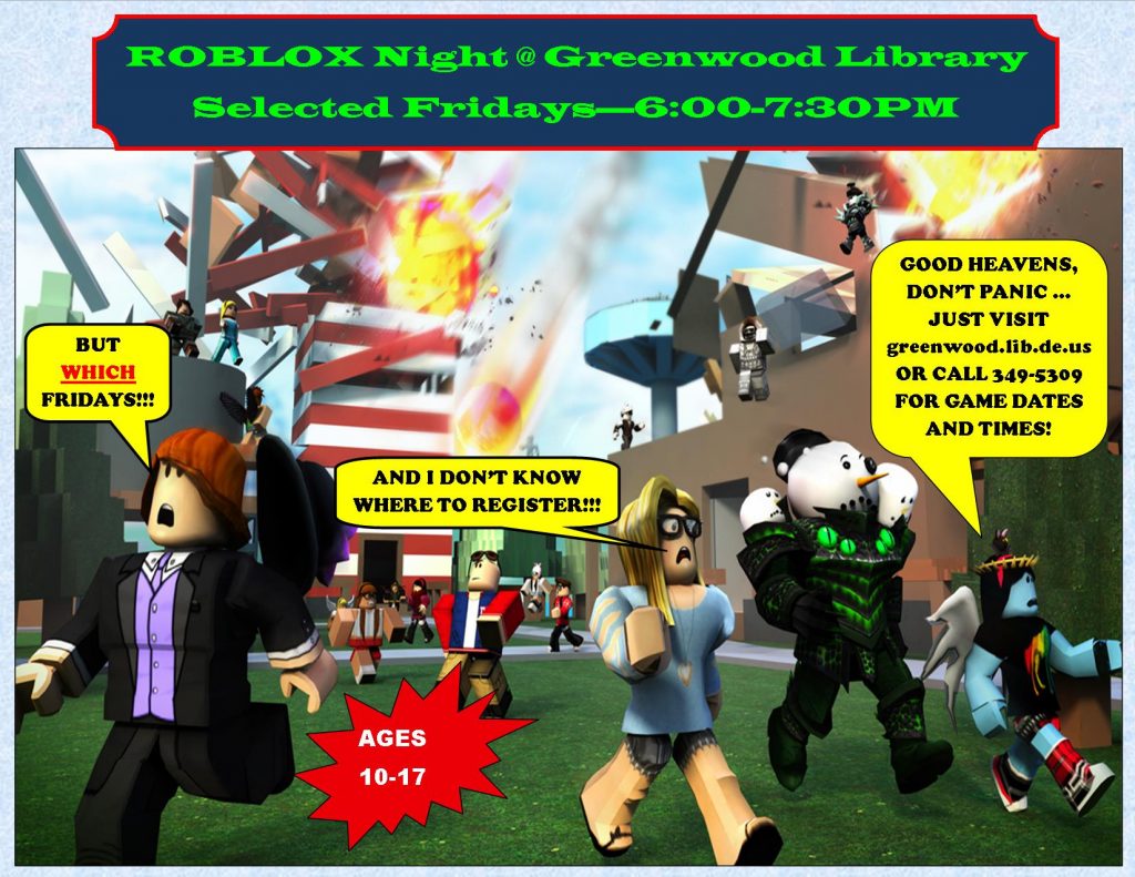 Roblox Night For Tweensteens Greenwood Library - 