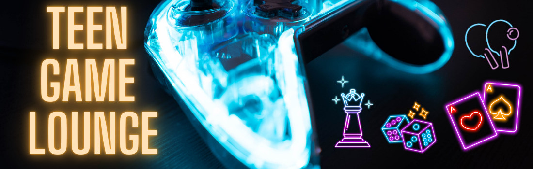Game lounge for teens: Ping pong, cards, board games and more.